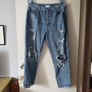 PISTOLA Baggy Loose Ripped Big Jeans 30